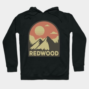 redwood national park retro vintage mountains Hoodie